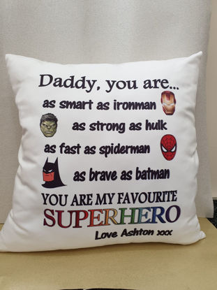 Picture of Superhero Daddy and Grandad Cushion