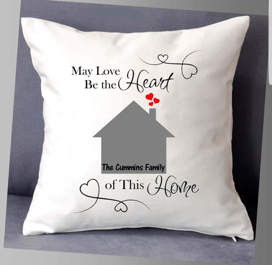 Picture of Home cushion personalised with names