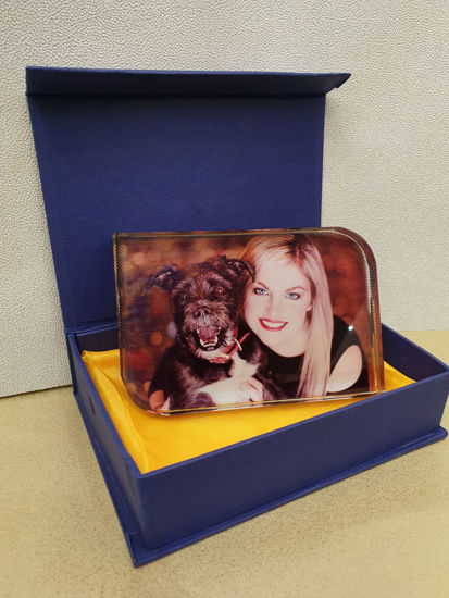 Picture of Photo glass block in gift box