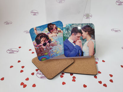 Picture of Photo Coasters Cork backed