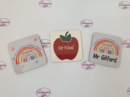 Picture of Teacher coaster personalised with name