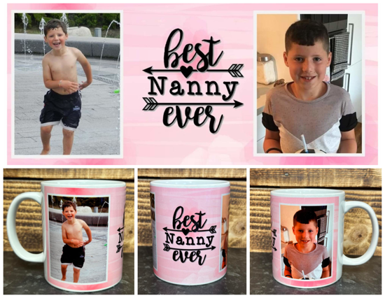 Picture of Best Nanny/Mum/Auntie cup with 2 photos